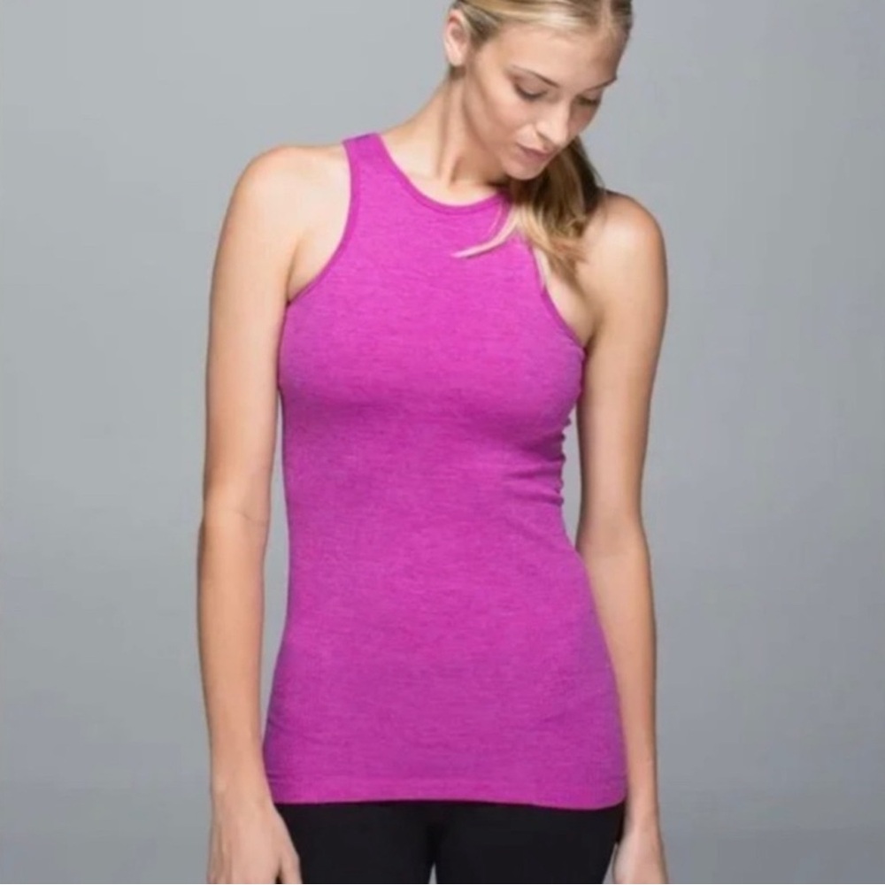 Lululemon Heathered Ultra Violet Seamlessly Covered Tank | Size 6